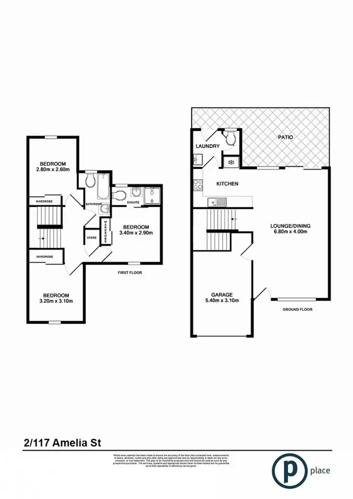 Floorplan of Homely townhouse listing, 2/117 Amelia Street, Nundah QLD 4012