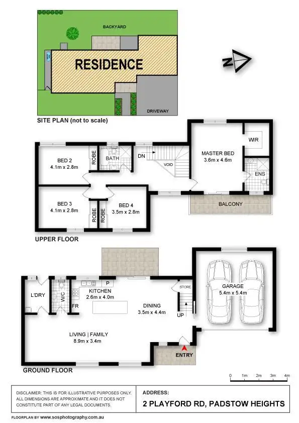 Floorplan of Homely semi-detached listing, 2 Playford Road, Padstow Heights NSW 2211