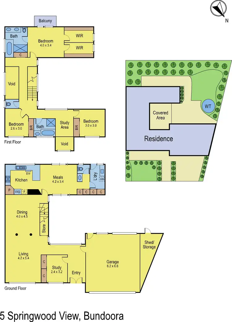 Floorplan of Homely house listing, 5 Springwood View, Bundoora VIC 3083
