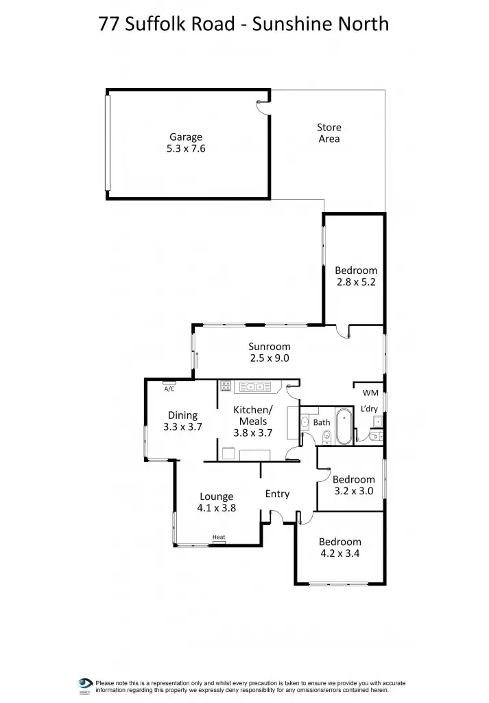 Floorplan of Homely house listing, 77 Suffolk Road, Sunshine North VIC 3020