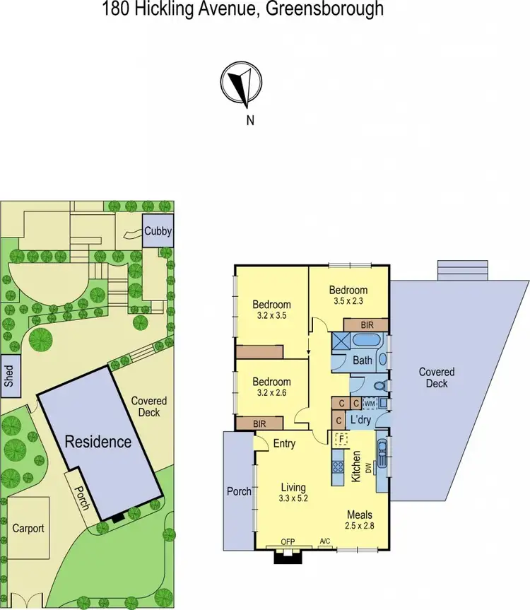 Floorplan of Homely house listing, 180 Hickling Avenue, Greensborough VIC 3088