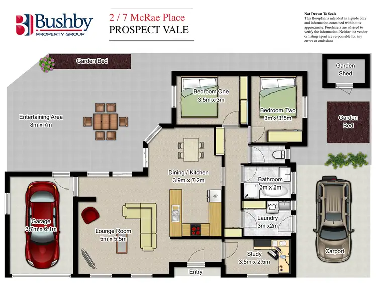 Floorplan of Homely unit listing, 2/7 McRae Place, Prospect Vale TAS 7250