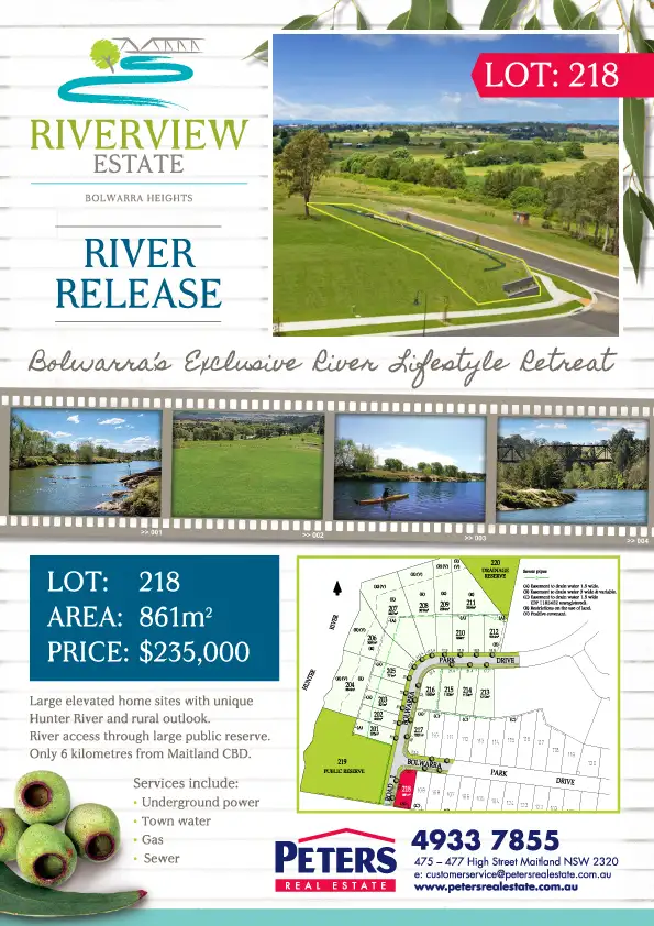 Floorplan of Homely land listing, Lot 218 Bolwarra Park Drive, Bolwarra Heights NSW 2320