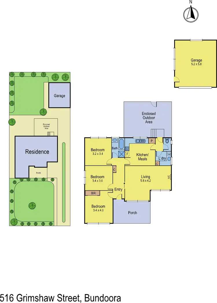 Floorplan of Homely house listing, 516 Grimshaw Street, Bundoora VIC 3083
