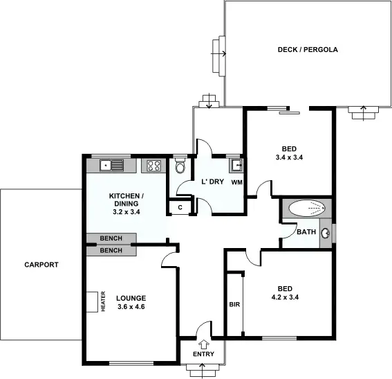 Floorplan of Homely house listing, 6 Yewers Street, Sunshine VIC 3020