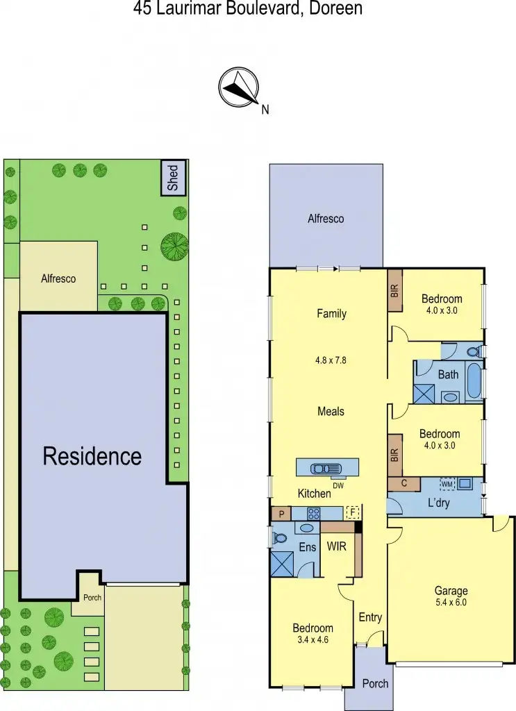Floorplan of Homely house listing, 45 Laurimar Boulevard, Doreen VIC 3754