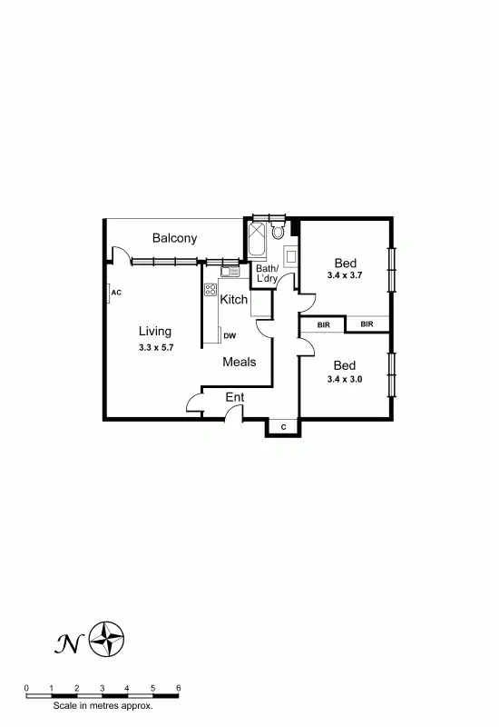Floorplan of Homely apartment listing, 6/734 Centre Road, Bentleigh East VIC 3165
