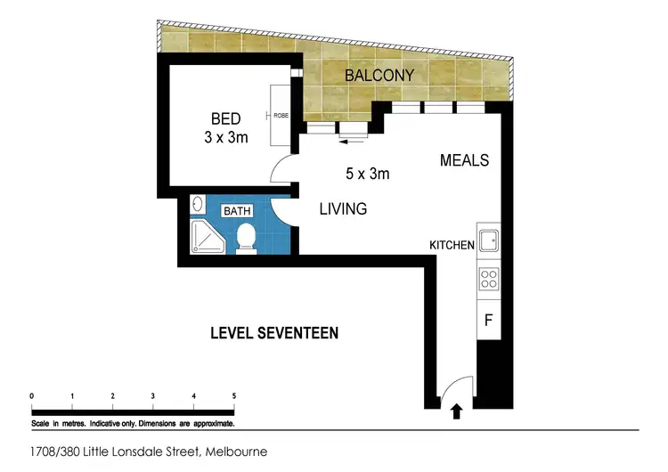 Floorplan of Homely apartment listing, 1708/380 Little Lonsdale Street, Melbourne VIC 3000