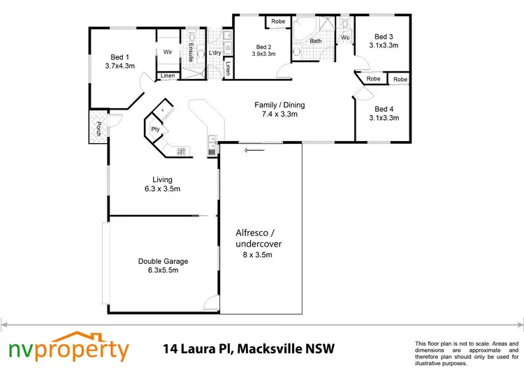Floorplan of Homely house listing, 14 Laura  Place, Macksville NSW 2447