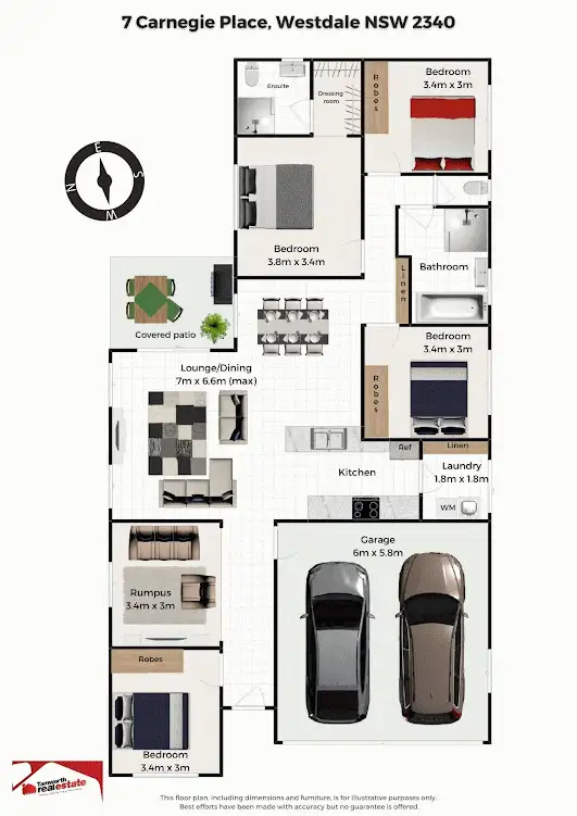 Floorplan of Homely house listing, 7 Carnegie Place, Westdale NSW 2340
