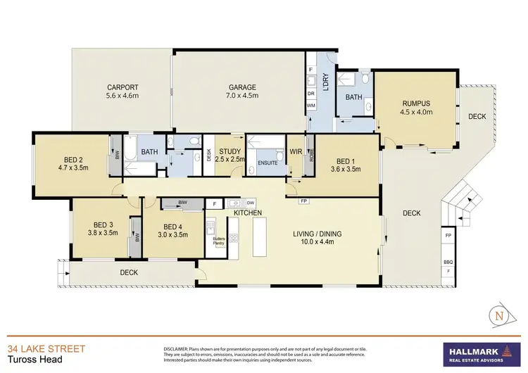 Floorplan of Homely house listing, 34 Lake  Street, Tuross Head NSW 2537