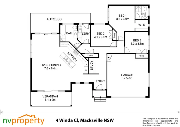 Floorplan of Homely house listing, 4 Winda Close, Macksville NSW 2447