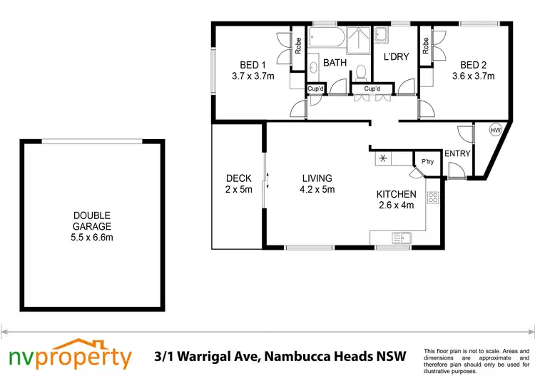 Floorplan of Homely unit listing, 3/1 Warrigal Avenue, Nambucca Heads NSW 2448