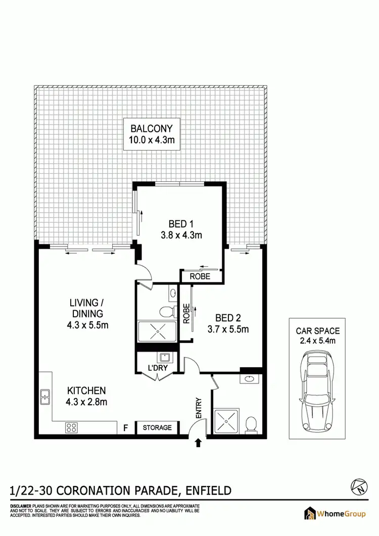 Floorplan of Homely apartment listing, 1/20-30 Coronation Parade, Enfield NSW 2136