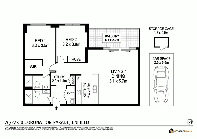 Floorplan of Homely apartment listing, 26/20-30 Coronation Parade, Enfield NSW 2136