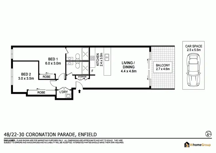 Floorplan of Homely apartment listing, 48/20-30 Coronation Parade, Enfield NSW 2136