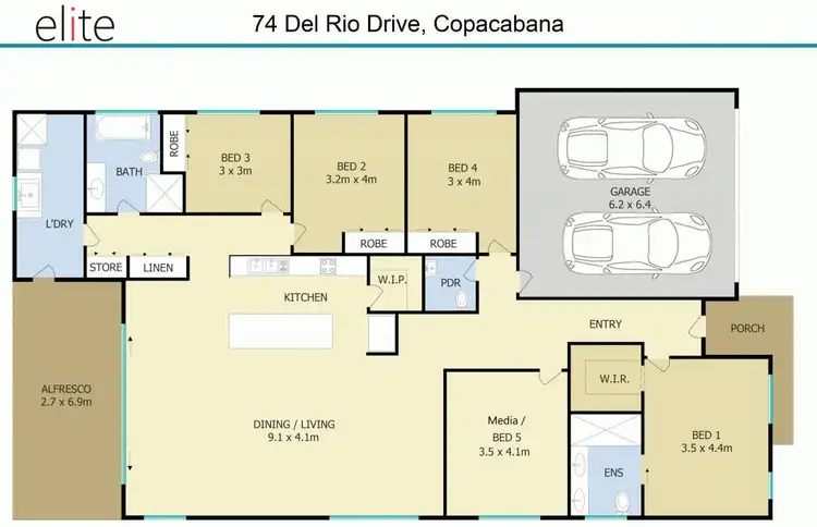 Floorplan of Homely house listing, 74 Del Rio Drive, Copacabana NSW 2251