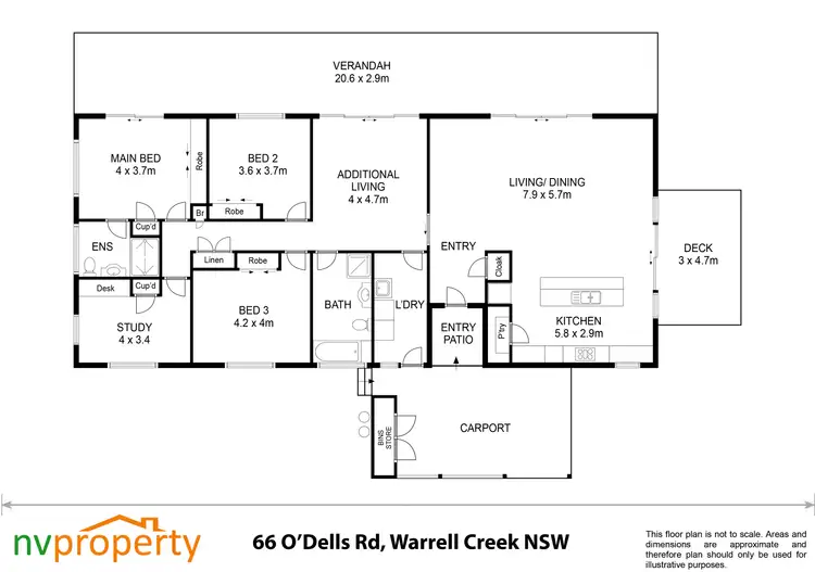 Floorplan of Homely house listing, 66 ODells Road, Warrell Creek NSW 2447