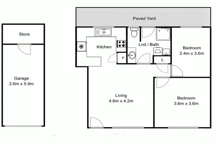 Floorplan of Homely unit listing, 5/9 South Street, Batemans Bay NSW 2536