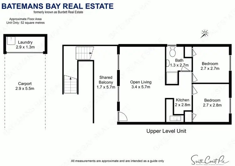 Floorplan of Homely unit listing, 6/374 Beach Road, Batehaven NSW 2536