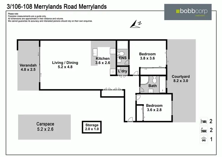 Floorplan of Homely unit listing, 3/106-108 merrylands Road, Merrylands NSW 2160