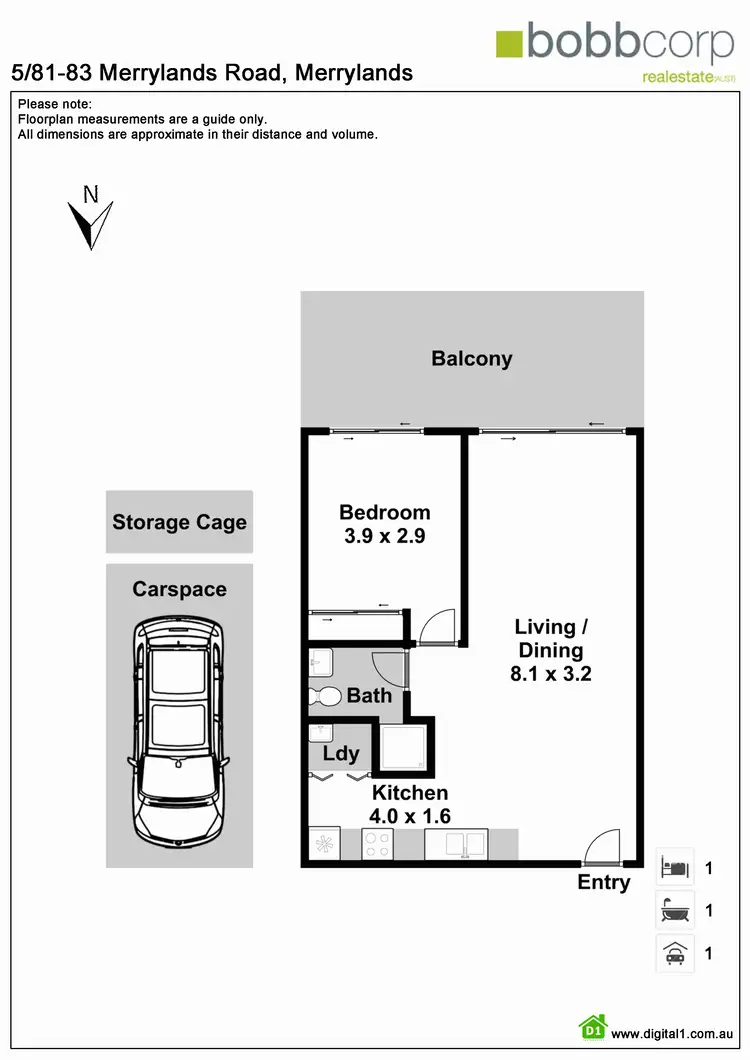 Floorplan of Homely apartment listing, 5/81-83 merrylands Road, Merrylands NSW 2160