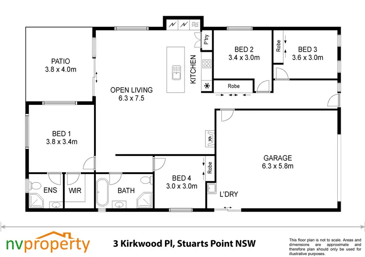 Floorplan of Homely house listing, 3 Kirkwood Place, Stuarts Point NSW 2441