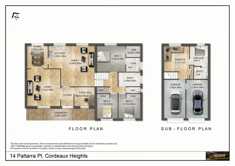 Floorplan of Homely house listing, 14 Paltarra Place, Cordeaux Heights NSW 2526