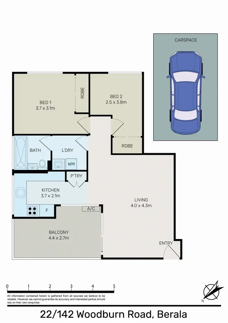 Floorplan of Homely unit listing, 22/142 WOODBURN Road, Berala NSW 2141