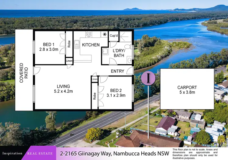 Floorplan of Homely unit listing, 2/2165 Giinagay  Way, Nambucca Heads NSW 2448