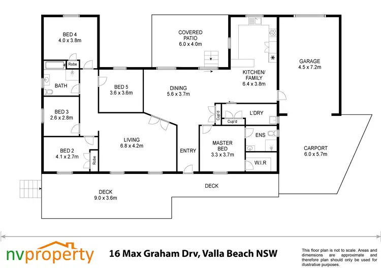 Floorplan of Homely house listing, 16 Max Graham Drive, Valla Beach NSW 2448