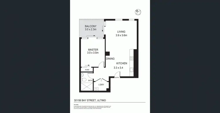 Floorplan of Homely apartment listing, 301/56 Bay Street, Ultimo NSW 2007
