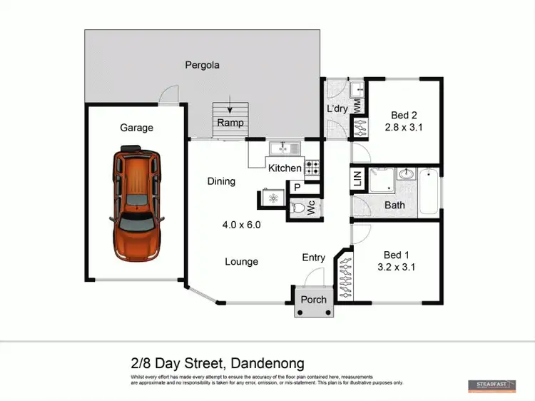 Floorplan of Homely unit listing, 8 Day Street, Dandenong VIC 3175