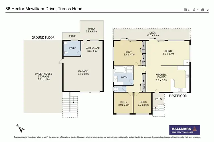 Floorplan of Homely house listing, 86 Hector McWilliam Drive, Tuross Head NSW 2537