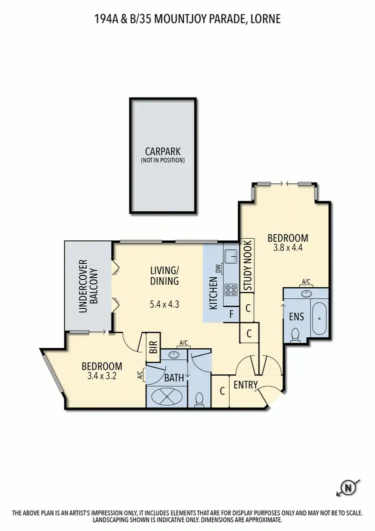 Floorplan of Homely apartment listing, 194 A&B/35 Mountjoy Parade, Lorne VIC 3232