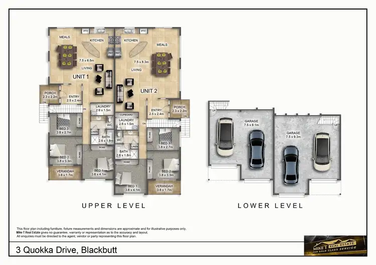 Floorplan of Homely house listing, 1 and 2/3 Quokka Avenue, Blackbutt NSW 2529