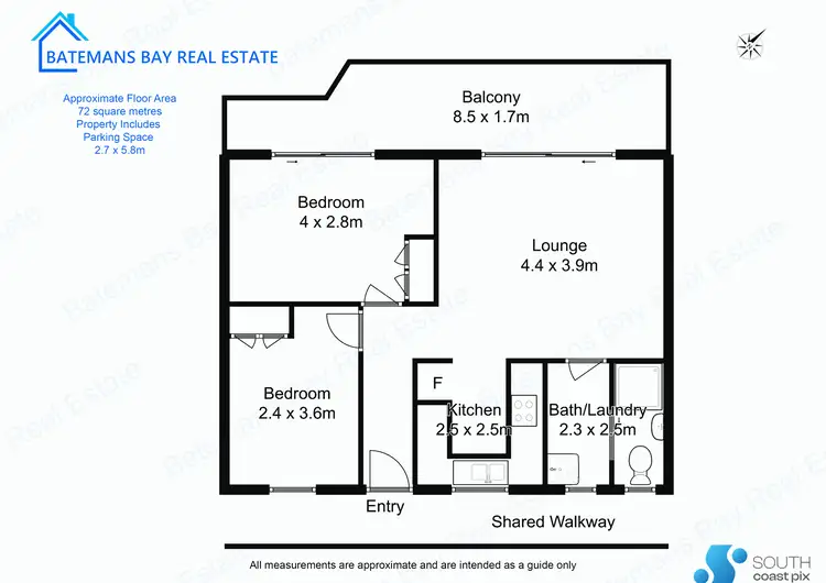 Floorplan of Homely unit listing, 3/2-6 Matthew Parade, Batehaven NSW 2536