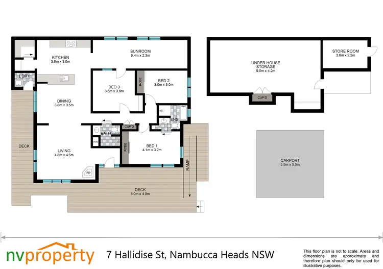 Floorplan of Homely house listing, 7 Hallidise Street, Nambucca Heads NSW 2448