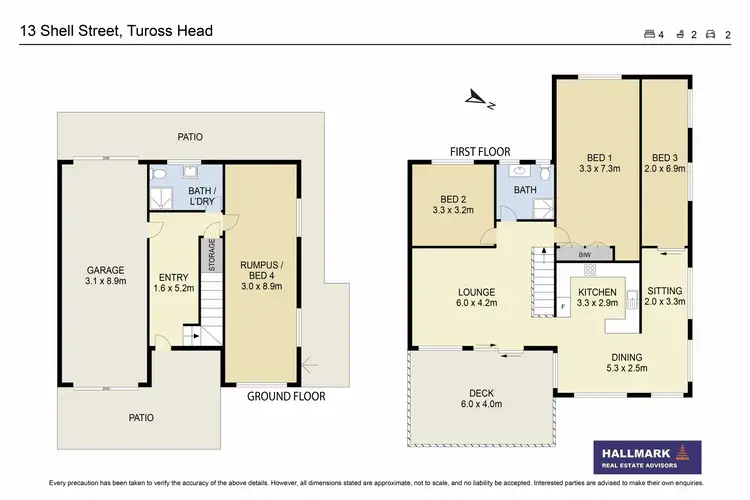 Floorplan of Homely house listing, 13 Shell  Street, Tuross Head NSW 2537