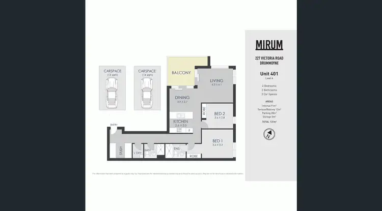 Floorplan of Homely apartment listing, 401/227 Victoria Road, Drummoyne NSW 2047