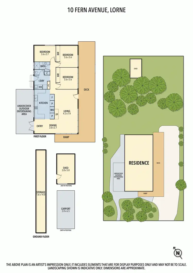 Floorplan of Homely house listing, 10 Fern Avenue, Lorne VIC 3232
