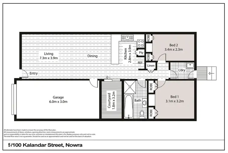 Floorplan of Homely unit listing, 5/100 Kalandar Avenue, Nowra NSW 2541