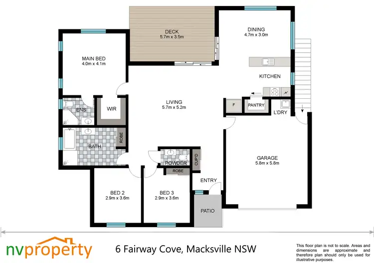Floorplan of Homely house listing, 6 Fairway Cove, Macksville NSW 2447