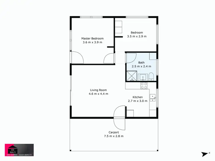 Floorplan of Homely house listing, 2/13 Serrata Lane, Fishermans Reach NSW 2441