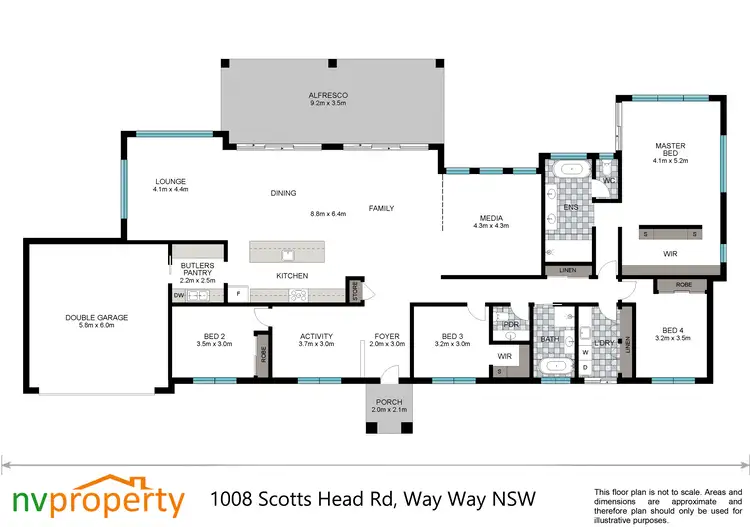 Floorplan of Homely rural property listing, 1008 Scotts Head Road, Way Way NSW 2447
