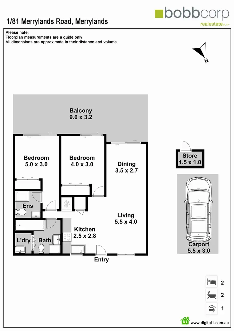 Floorplan of Homely unit listing, 11/81-83 MERRYLANDS Road, Merrylands NSW 2160