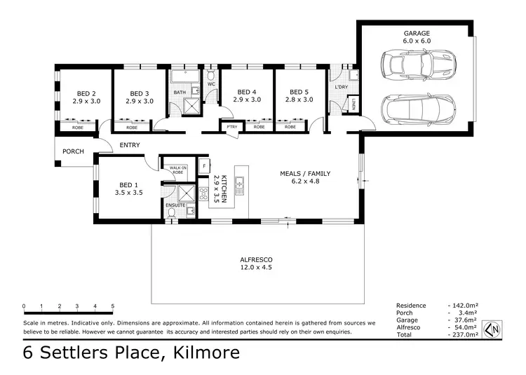 Floorplan of Homely house listing, 6 Settlers Place, Kilmore VIC 3764