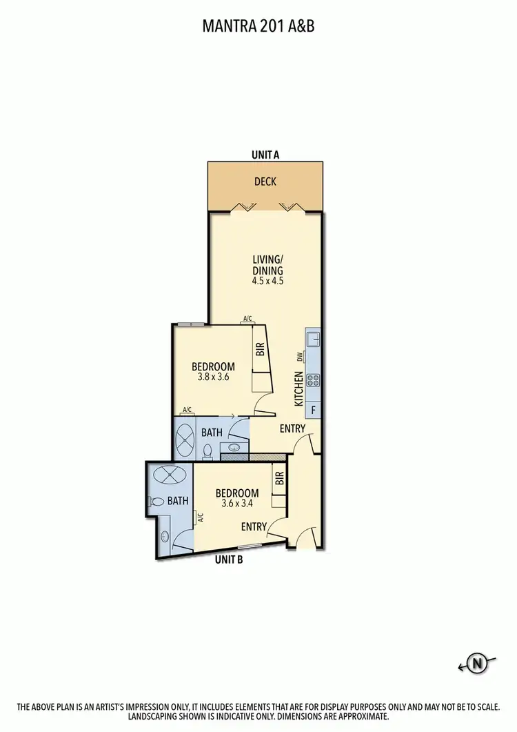 Floorplan of Homely apartment listing, 201 A&B/35 Mountjoy Parade, Lorne VIC 3232