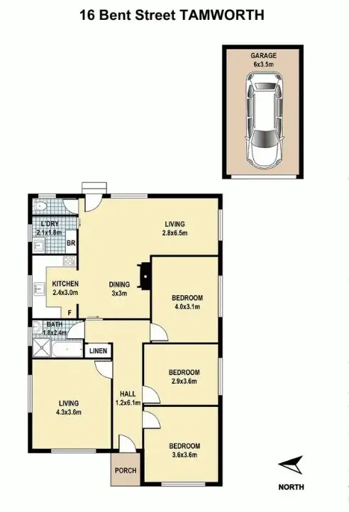Floorplan of Homely house listing, 16 Bent Street, Tamworth NSW 2340