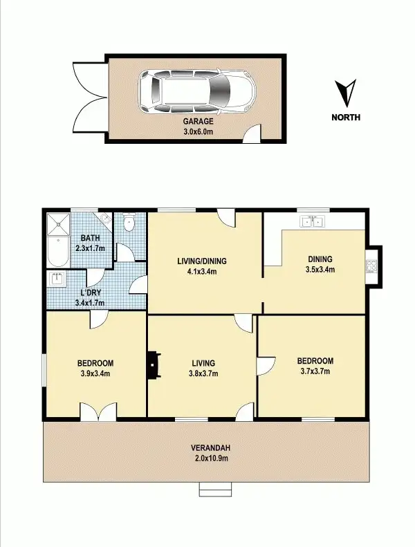 Floorplan of Homely house listing, 7 Railway Parade, Manilla NSW 2346
